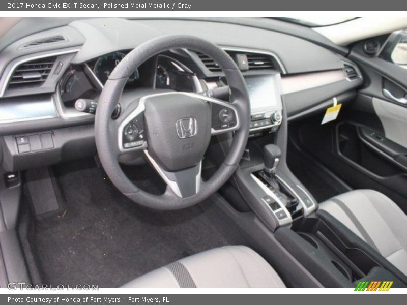 Polished Metal Metallic / Gray 2017 Honda Civic EX-T Sedan