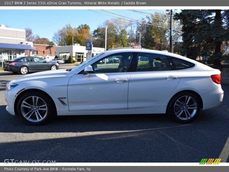 Mineral White Metallic / Saddle Brown 2017 BMW 3 Series 330i xDrive Gran Turismo
