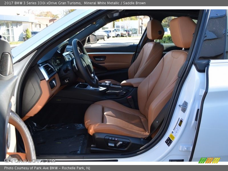 Mineral White Metallic / Saddle Brown 2017 BMW 3 Series 330i xDrive Gran Turismo