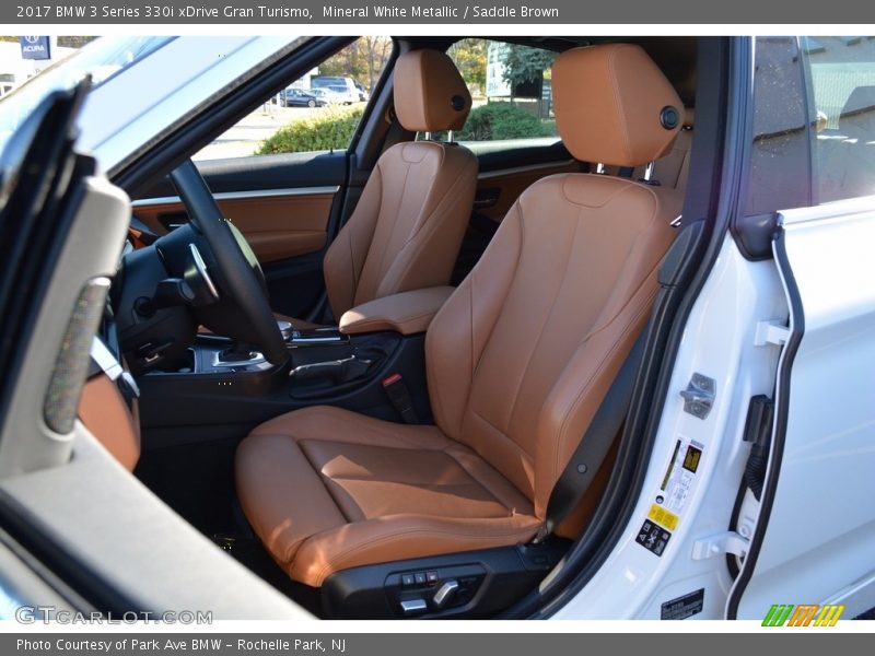 Mineral White Metallic / Saddle Brown 2017 BMW 3 Series 330i xDrive Gran Turismo