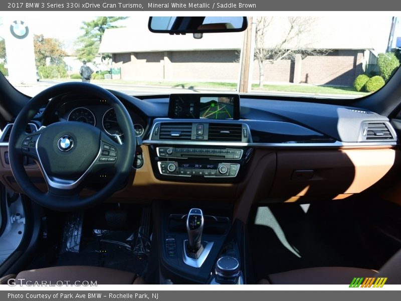 Mineral White Metallic / Saddle Brown 2017 BMW 3 Series 330i xDrive Gran Turismo