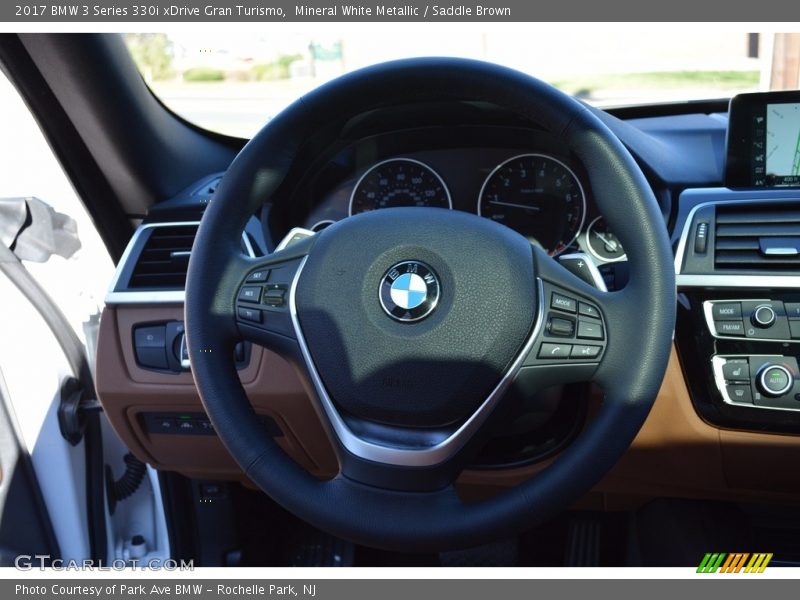 Mineral White Metallic / Saddle Brown 2017 BMW 3 Series 330i xDrive Gran Turismo