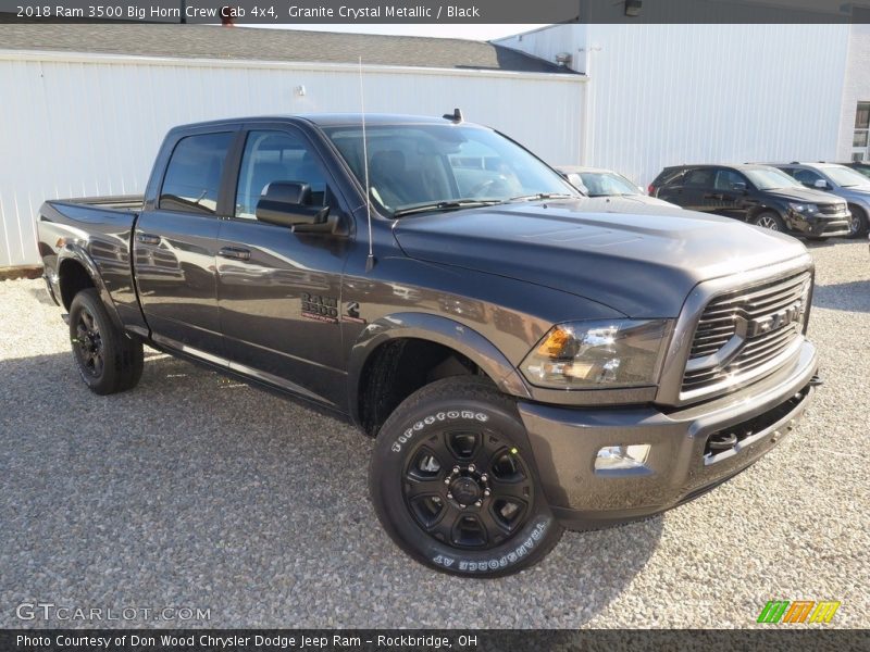 Granite Crystal Metallic / Black 2018 Ram 3500 Big Horn Crew Cab 4x4