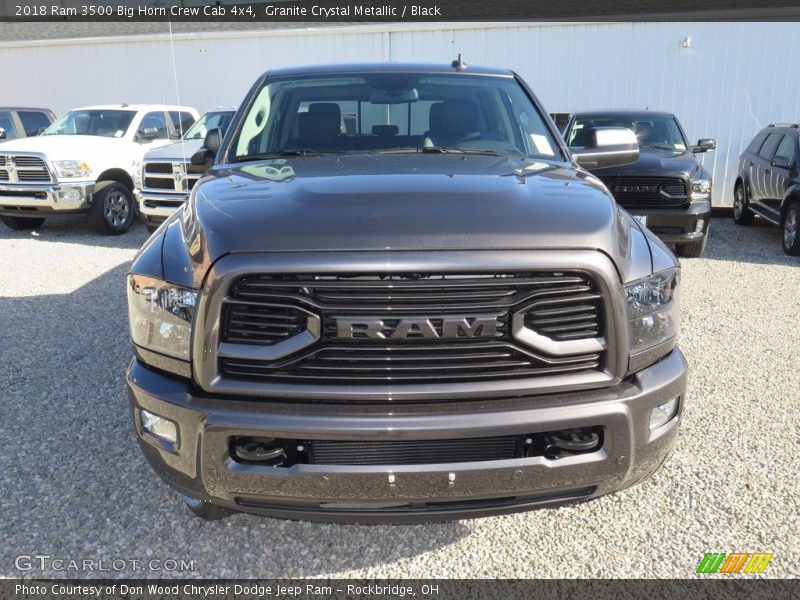 Granite Crystal Metallic / Black 2018 Ram 3500 Big Horn Crew Cab 4x4