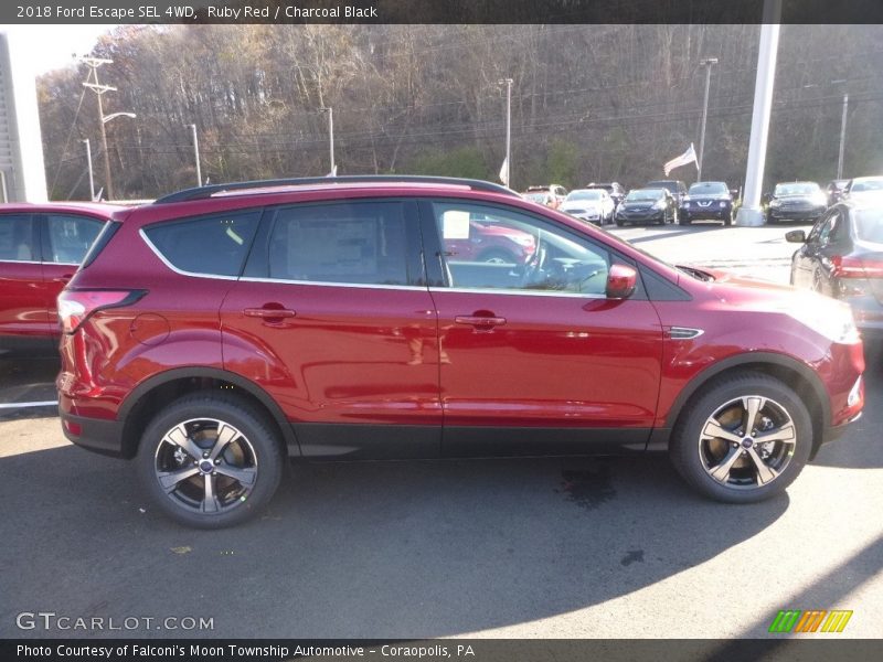 Ruby Red / Charcoal Black 2018 Ford Escape SEL 4WD
