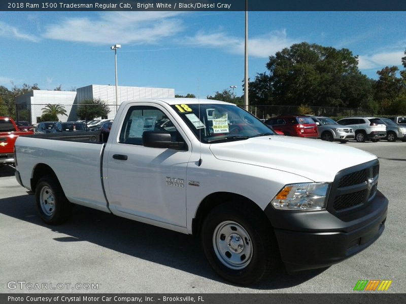 Bright White / Black/Diesel Gray 2018 Ram 1500 Tradesman Regular Cab