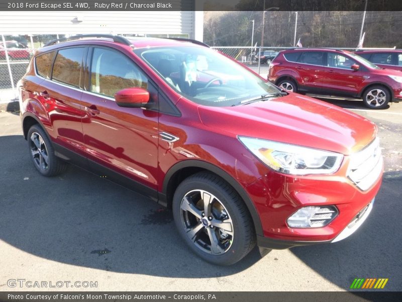 Ruby Red / Charcoal Black 2018 Ford Escape SEL 4WD