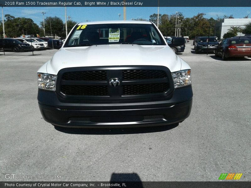 Bright White / Black/Diesel Gray 2018 Ram 1500 Tradesman Regular Cab