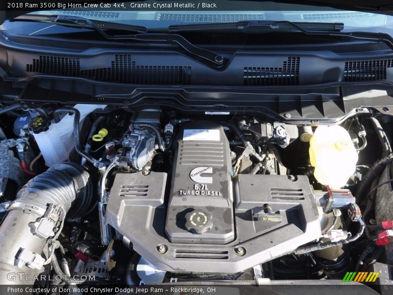 Granite Crystal Metallic / Black 2018 Ram 3500 Big Horn Crew Cab 4x4