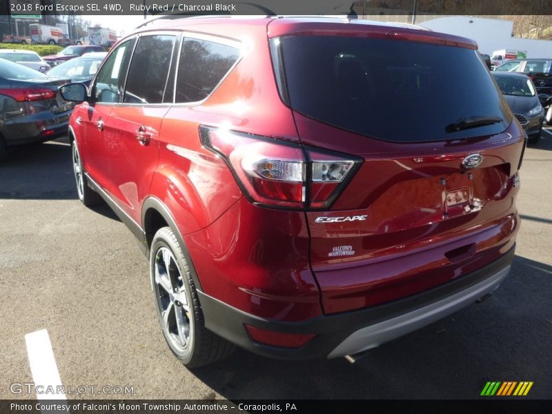 Ruby Red / Charcoal Black 2018 Ford Escape SEL 4WD