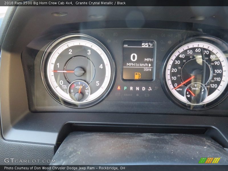 Granite Crystal Metallic / Black 2018 Ram 3500 Big Horn Crew Cab 4x4