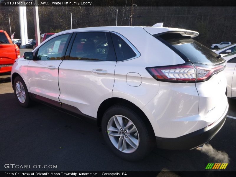 White Platinum / Ebony 2018 Ford Edge SEL AWD