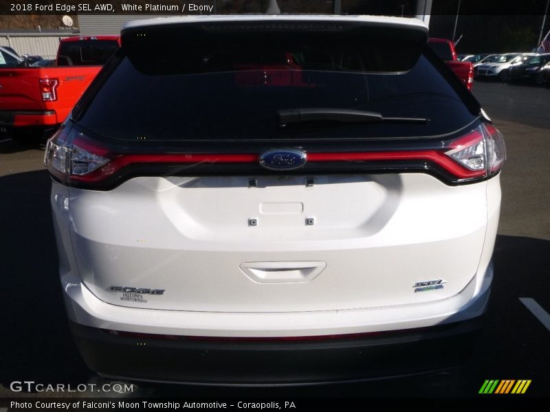 White Platinum / Ebony 2018 Ford Edge SEL AWD