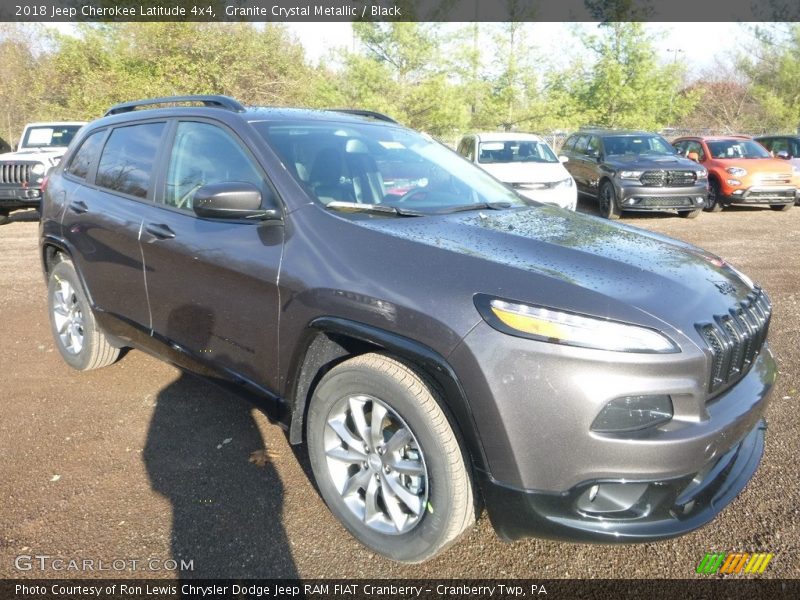 Granite Crystal Metallic / Black 2018 Jeep Cherokee Latitude 4x4