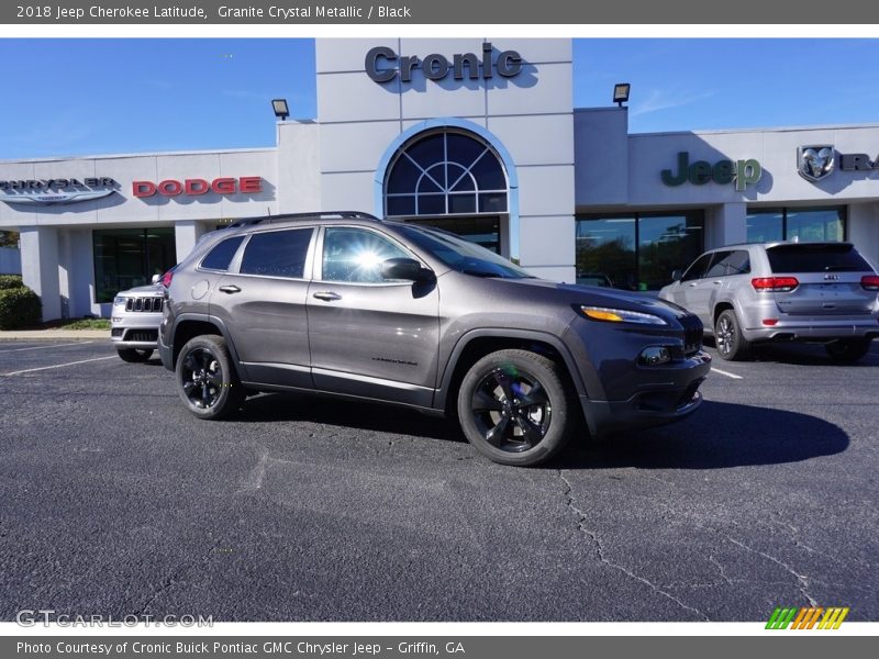 Granite Crystal Metallic / Black 2018 Jeep Cherokee Latitude