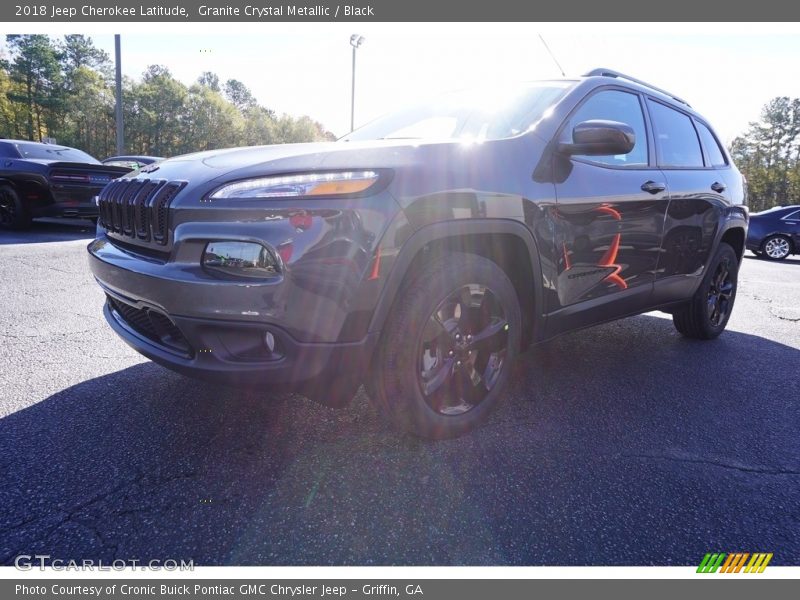 Granite Crystal Metallic / Black 2018 Jeep Cherokee Latitude