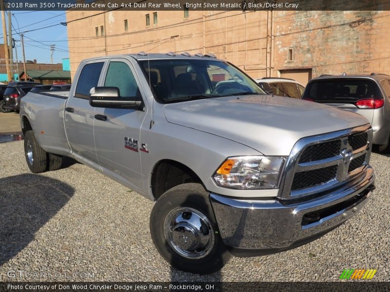 Bright Silver Metallic / Black/Diesel Gray 2018 Ram 3500 Tradesman Crew Cab 4x4 Dual Rear Wheel