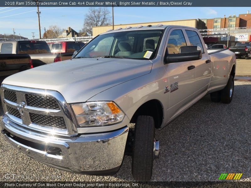 Bright Silver Metallic / Black/Diesel Gray 2018 Ram 3500 Tradesman Crew Cab 4x4 Dual Rear Wheel