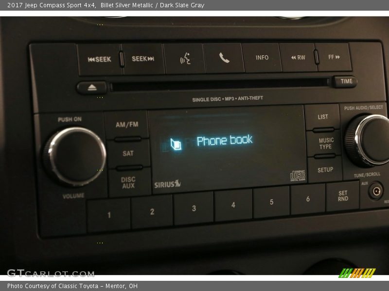 Billet Silver Metallic / Dark Slate Gray 2017 Jeep Compass Sport 4x4