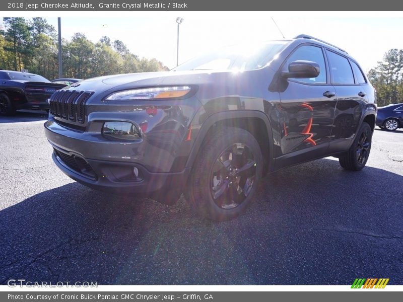 Granite Crystal Metallic / Black 2018 Jeep Cherokee Altitude