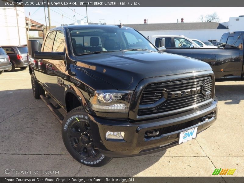 Brilliant Black Crystal Pearl / Black 2018 Ram 3500 Laramie Crew Cab 4x4