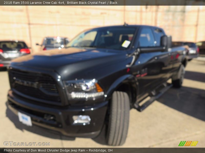 Brilliant Black Crystal Pearl / Black 2018 Ram 3500 Laramie Crew Cab 4x4