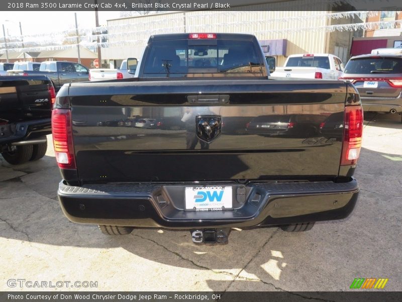 Brilliant Black Crystal Pearl / Black 2018 Ram 3500 Laramie Crew Cab 4x4