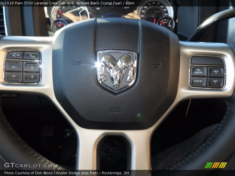 Brilliant Black Crystal Pearl / Black 2018 Ram 3500 Laramie Crew Cab 4x4