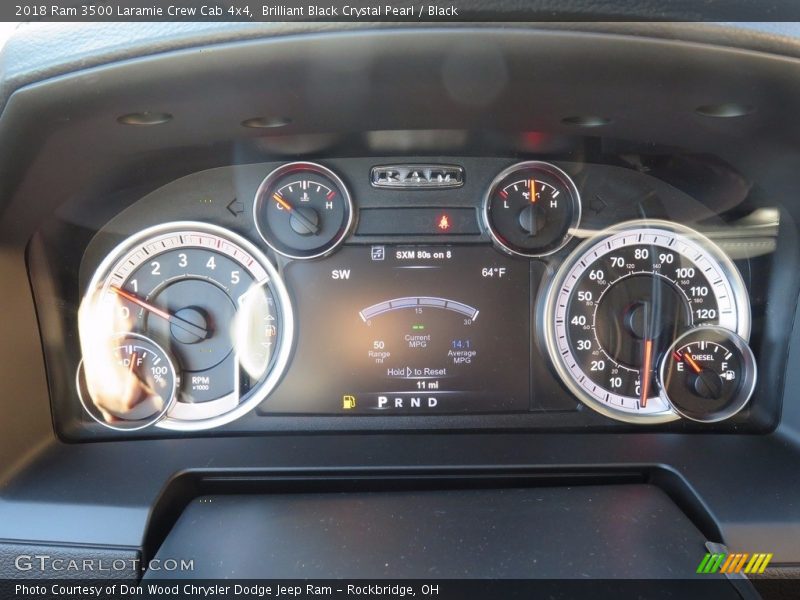 Brilliant Black Crystal Pearl / Black 2018 Ram 3500 Laramie Crew Cab 4x4