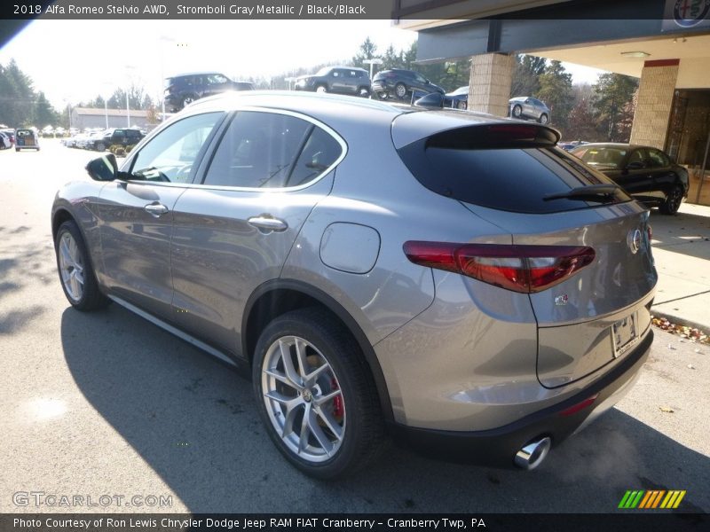 Stromboli Gray Metallic / Black/Black 2018 Alfa Romeo Stelvio AWD