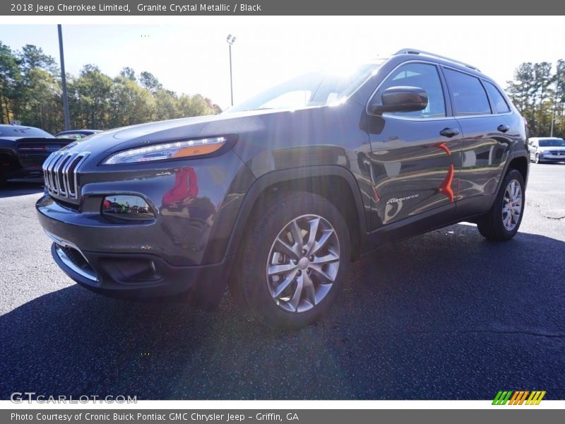 Granite Crystal Metallic / Black 2018 Jeep Cherokee Limited