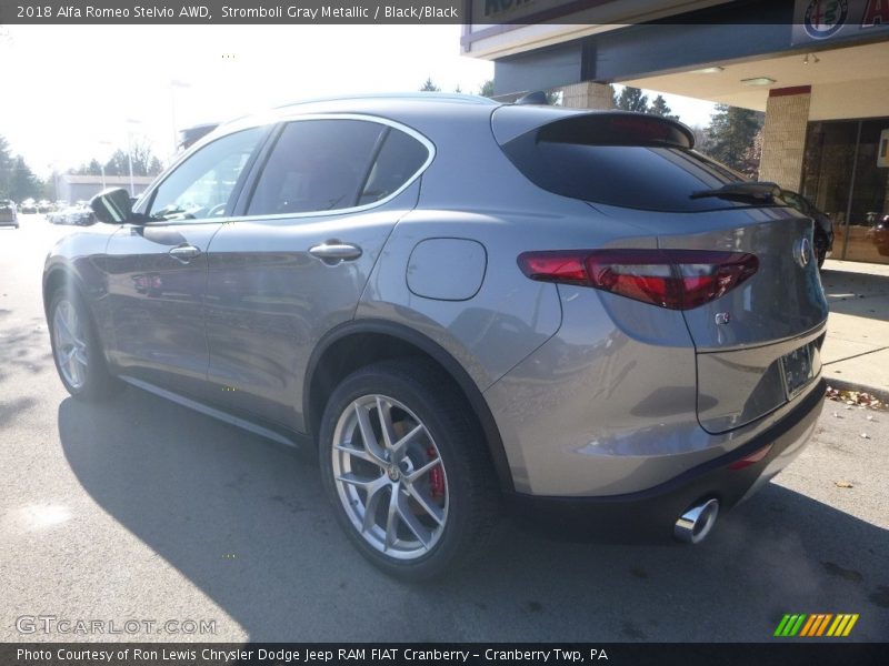 Stromboli Gray Metallic / Black/Black 2018 Alfa Romeo Stelvio AWD