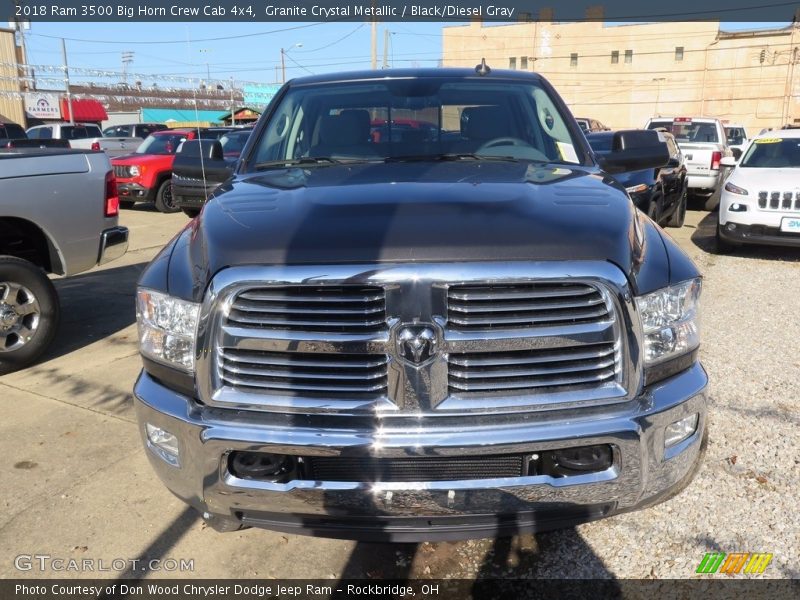 Granite Crystal Metallic / Black/Diesel Gray 2018 Ram 3500 Big Horn Crew Cab 4x4