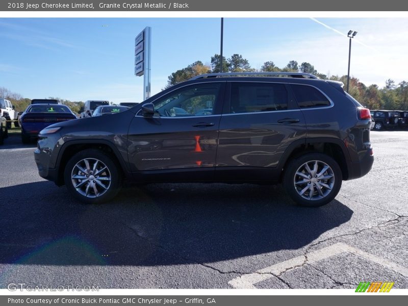 Granite Crystal Metallic / Black 2018 Jeep Cherokee Limited