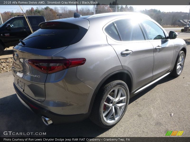 Stromboli Gray Metallic / Black/Black 2018 Alfa Romeo Stelvio AWD