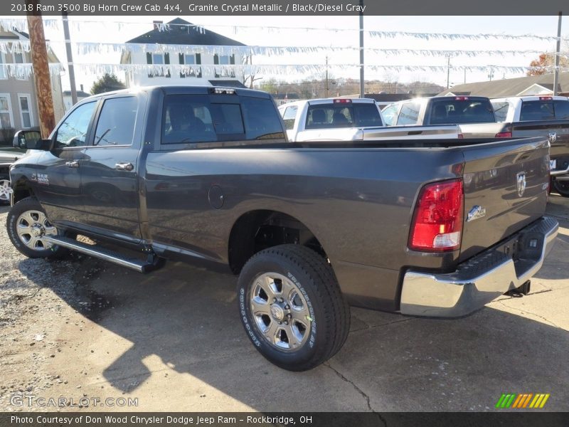 Granite Crystal Metallic / Black/Diesel Gray 2018 Ram 3500 Big Horn Crew Cab 4x4