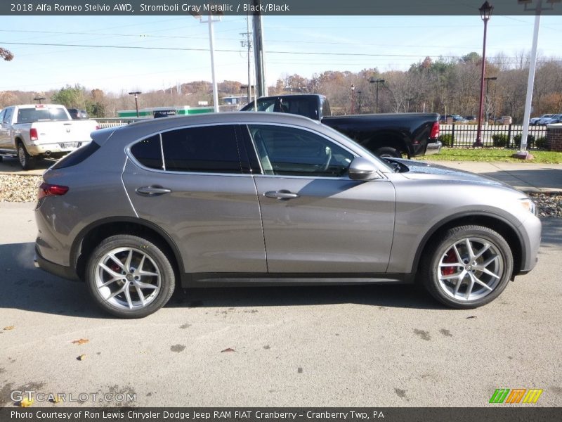 Stromboli Gray Metallic / Black/Black 2018 Alfa Romeo Stelvio AWD