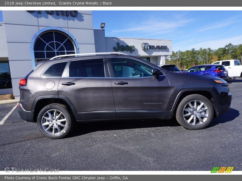 Granite Crystal Metallic / Black 2018 Jeep Cherokee Limited