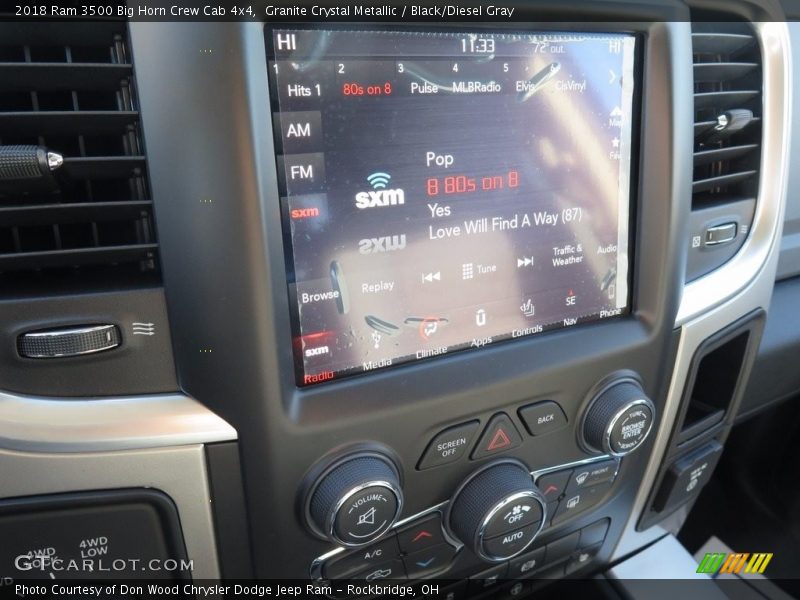 Granite Crystal Metallic / Black/Diesel Gray 2018 Ram 3500 Big Horn Crew Cab 4x4