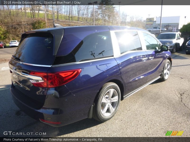 Obsidian Blue Pearl / Gray 2018 Honda Odyssey EX-L