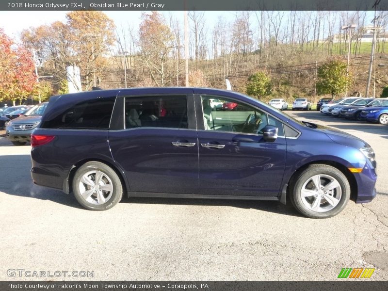 Obsidian Blue Pearl / Gray 2018 Honda Odyssey EX-L