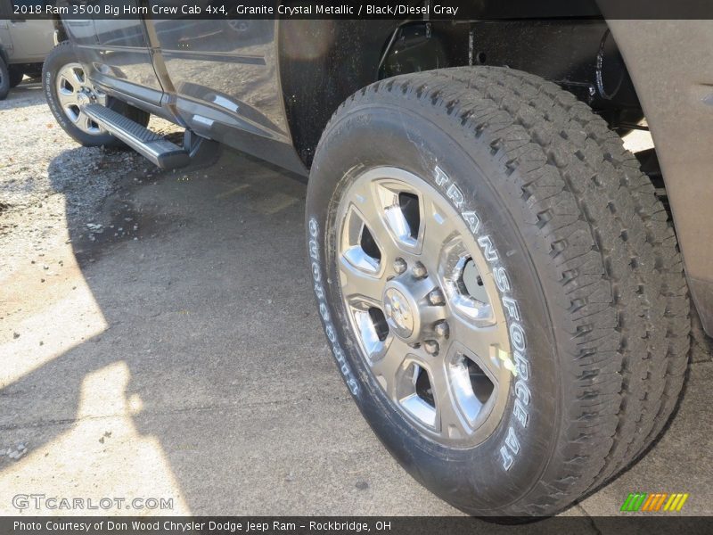 Granite Crystal Metallic / Black/Diesel Gray 2018 Ram 3500 Big Horn Crew Cab 4x4
