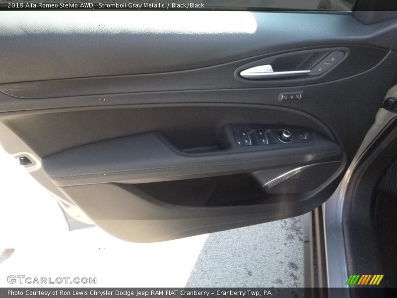 Stromboli Gray Metallic / Black/Black 2018 Alfa Romeo Stelvio AWD