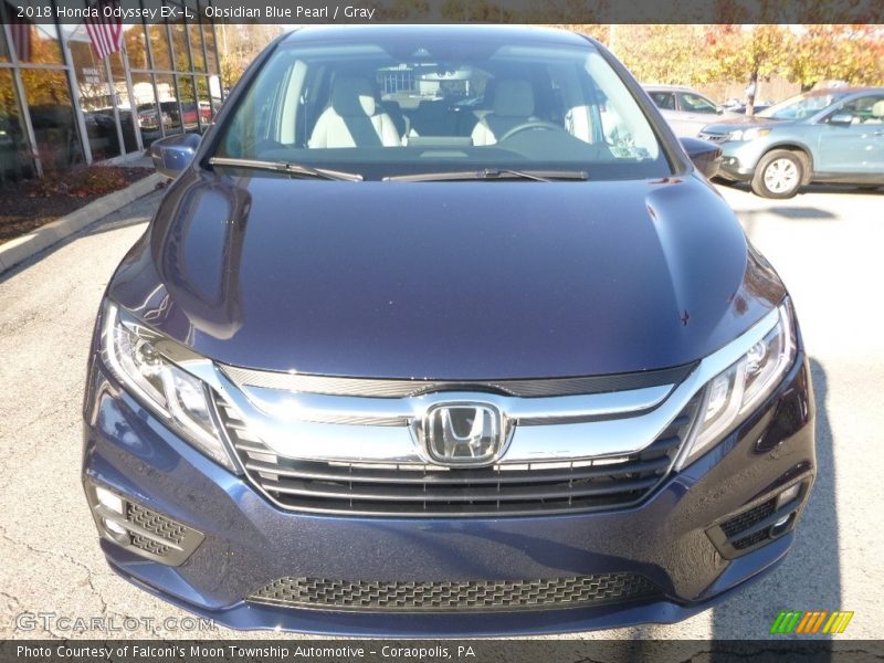 Obsidian Blue Pearl / Gray 2018 Honda Odyssey EX-L