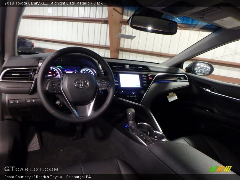 Midnight Black Metallic / Black 2018 Toyota Camry XLE