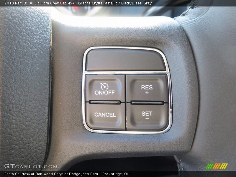 Granite Crystal Metallic / Black/Diesel Gray 2018 Ram 3500 Big Horn Crew Cab 4x4
