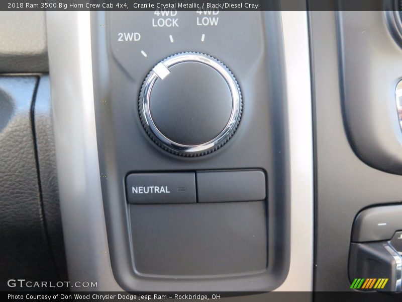 Granite Crystal Metallic / Black/Diesel Gray 2018 Ram 3500 Big Horn Crew Cab 4x4