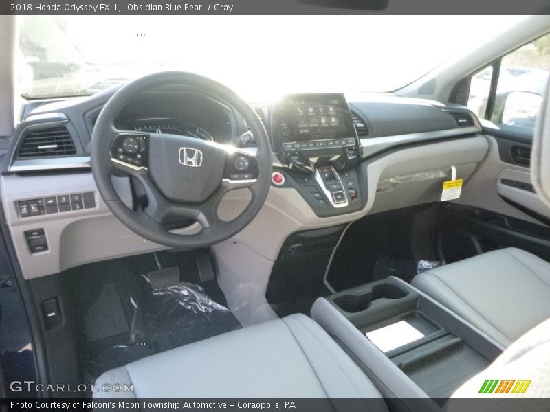 Obsidian Blue Pearl / Gray 2018 Honda Odyssey EX-L
