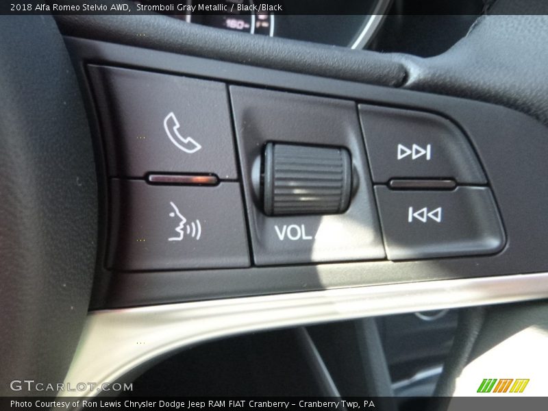 Stromboli Gray Metallic / Black/Black 2018 Alfa Romeo Stelvio AWD