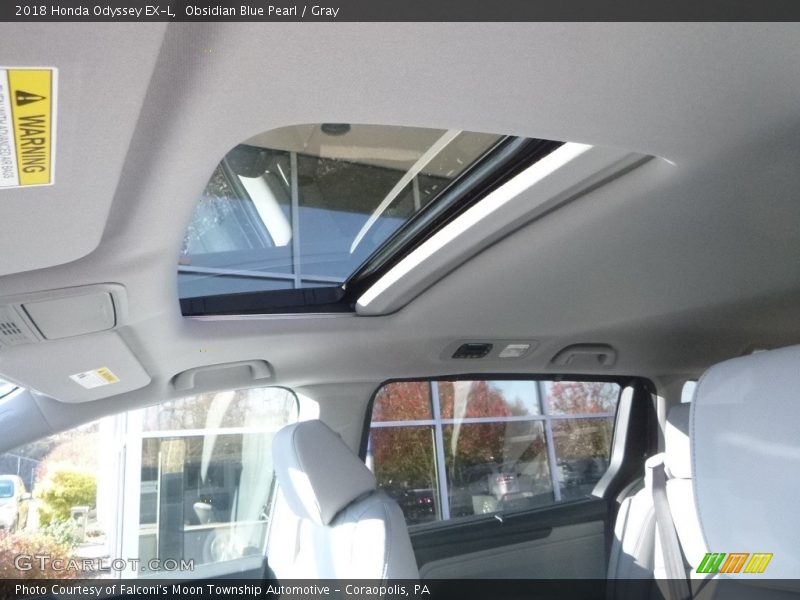 Obsidian Blue Pearl / Gray 2018 Honda Odyssey EX-L